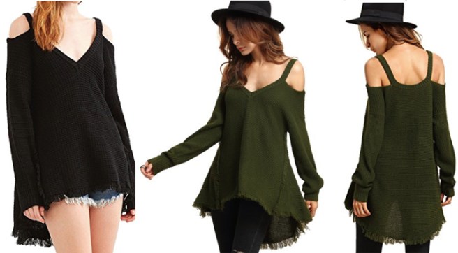 cold_shoulder_knit_distressed_unraveled_sweater_v_neck