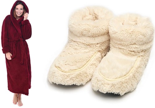 fuzzy_plush_robe_slippers